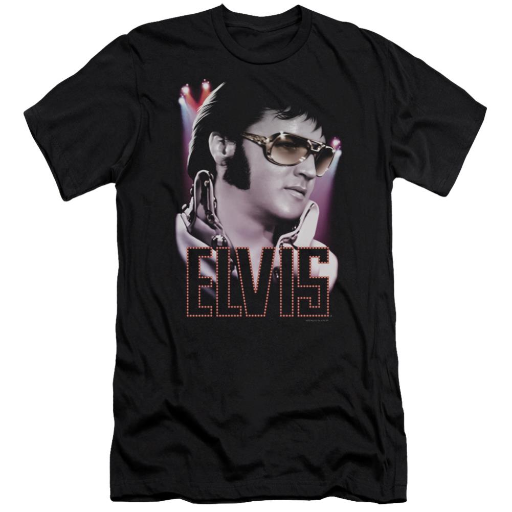 Elvis Presley 70s Star Men's Ultra-Soft 30/1 Cotton Slim Short-Sleeve T-Shirt