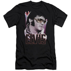 Elvis Presley 70s Star Men's Ultra-Soft 30/1 Cotton Slim Short-Sleeve T-Shirt