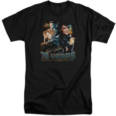 Elvis Presley 75 Years Men's 18/1 Tall Cotton Short-Sleeve T-Shirt