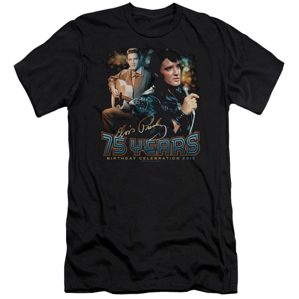 Elvis Presley 75 Years Men's Ultra-Soft 30/1 Cotton Slim Short-Sleeve T-Shirt