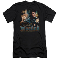 Elvis Presley 75 Years Men's Ultra-Soft 30/1 Cotton Slim Short-Sleeve T-Shirt