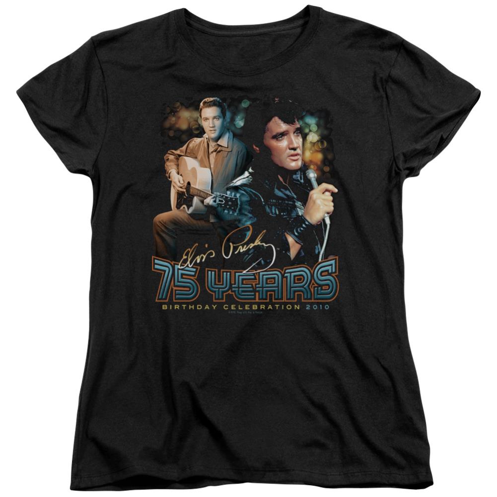 Elvis Presley 75 Years Women's 18/1 Cotton Short-Sleeve T-Shirt