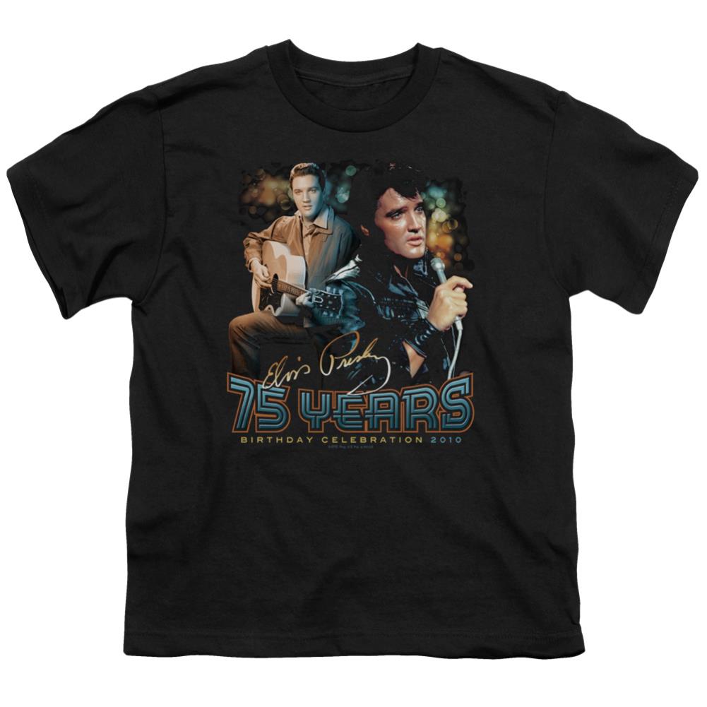 Elvis Presley 75 Years Youth 18/1 100% Cotton Short-Sleeve T-Shirt