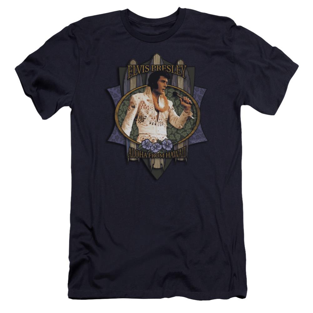 Elvis Presley Aloha From Hawaii Men's Ultra-Soft 30/1 Cotton Slim Short-Sleeve T-Shirt