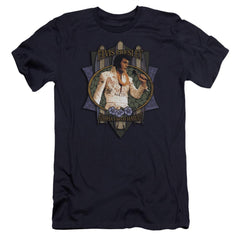 Elvis Presley Aloha From Hawaii Men's Ultra-Soft 30/1 Cotton Slim Short-Sleeve T-Shirt
