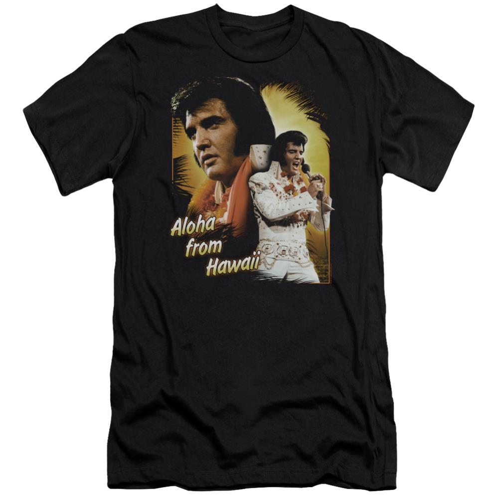 Elvis Presley Aloha Men's Ultra-Soft 30/1 Cotton Slim Short-Sleeve T-Shirt