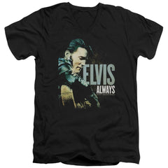 Elvis Presley Always The Original Men's 30/1 Cotton Slim V-Neck T-Shirt
