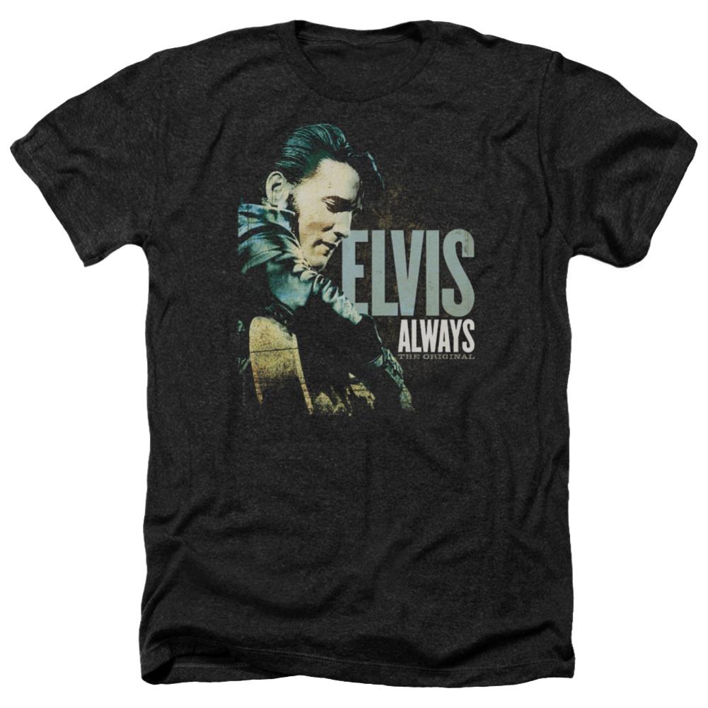 Elvis Presley Always The Original Men's 30/1 Heather 60 40 Poly Short-Sleeve T-Shirt