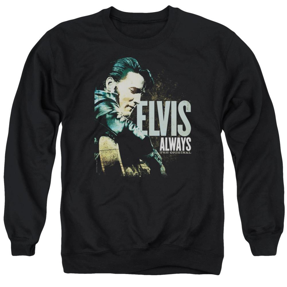 Elvis Presley Always The Original Men's Crewneck 50 50 Poly Long-Sleeve T-Shirt