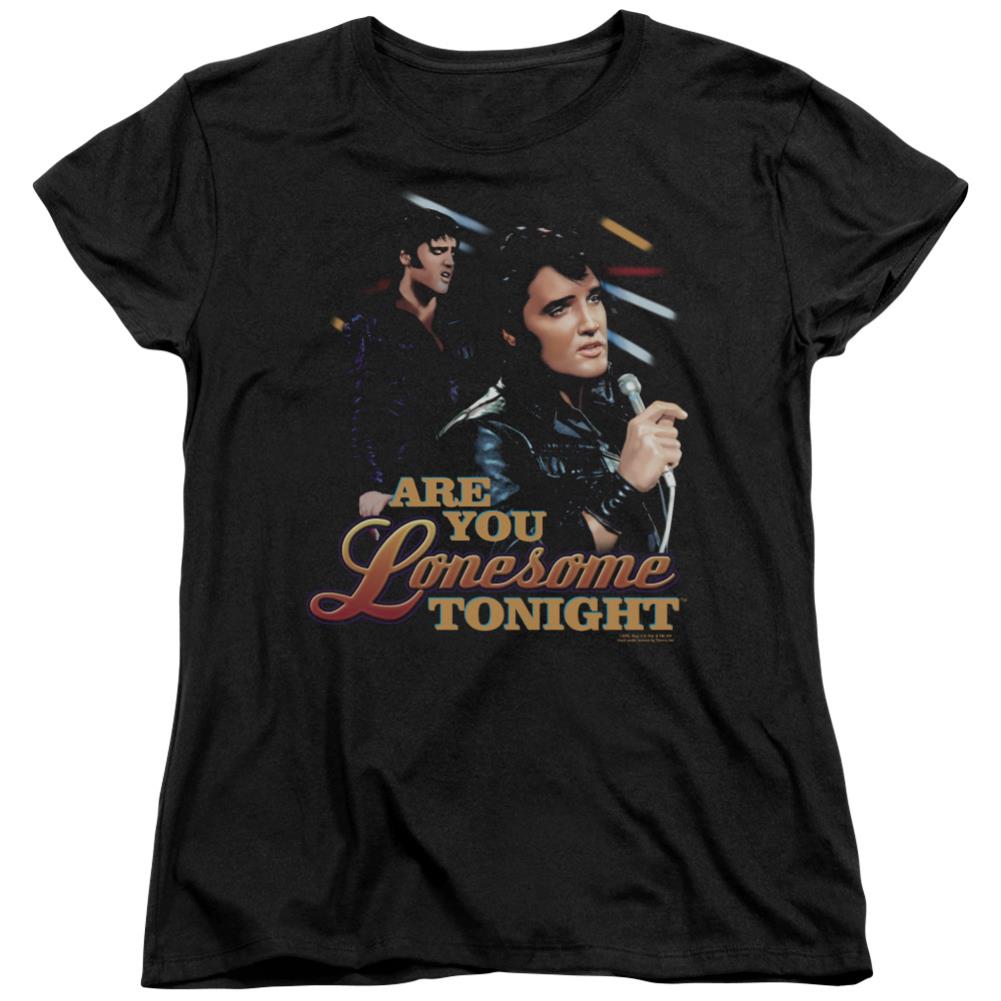 Elvis Presley Are You Lonesome Women's 18/1 Cotton Short-Sleeve T-Shirt