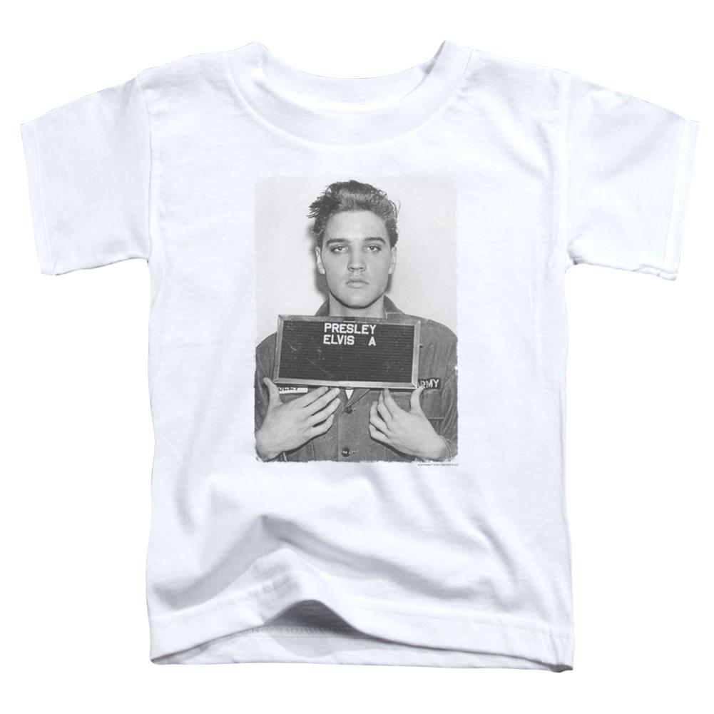 Elvis Presley Army Mug Shot Toddler 18/1 Cotton Short-Sleeve T-Shirt