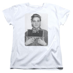 Elvis Presley Army Mug Shot Women's 18/1 Cotton Short-Sleeve T-Shirt