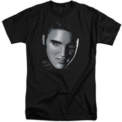 Elvis Presley Big Face Men's 18/1 Tall Cotton Short-Sleeve T-Shirt