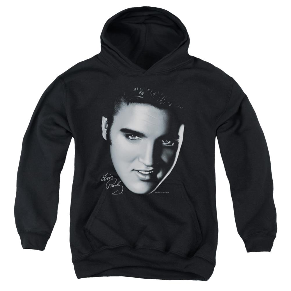 Elvis Presley Big Face Youth Cotton Poly Pull-Over Hoodie
