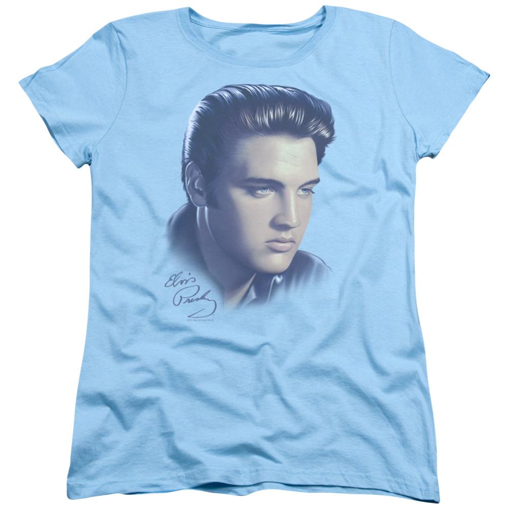 Elvis Presley Big Portrait Women's 18/1 Cotton Short-Sleeve T-Shirt