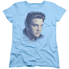 Elvis Presley Big Portrait Women's 18/1 Cotton Short-Sleeve T-Shirt