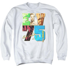 Elvis Presley Birthday 2010 Men's Crewneck 50 50 Poly Long-Sleeve T-Shirt