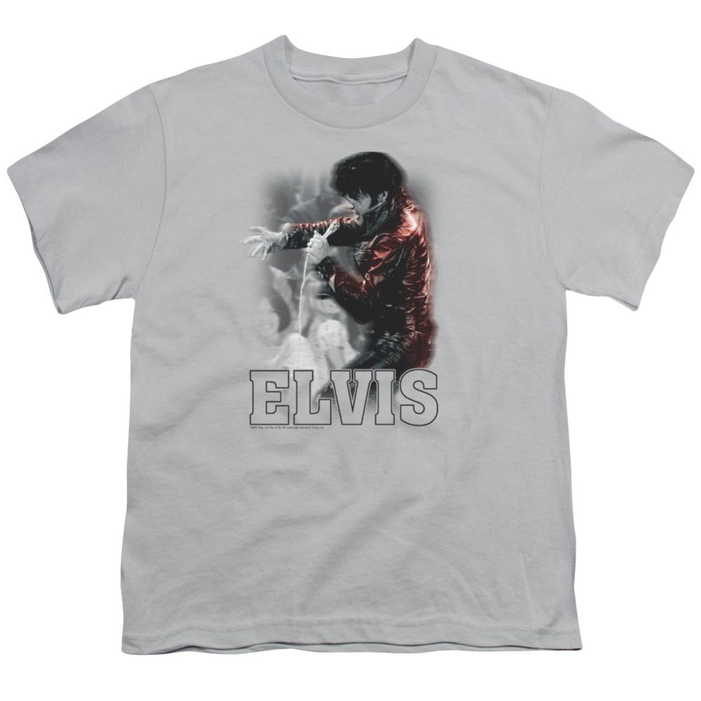 Elvis Presley Black Leather Youth 18/1 100% Cotton Short-Sleeve T-Shirt