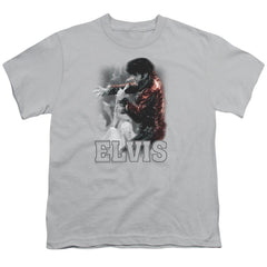 Elvis Presley Black Leather Youth 18/1 100% Cotton Short-Sleeve T-Shirt