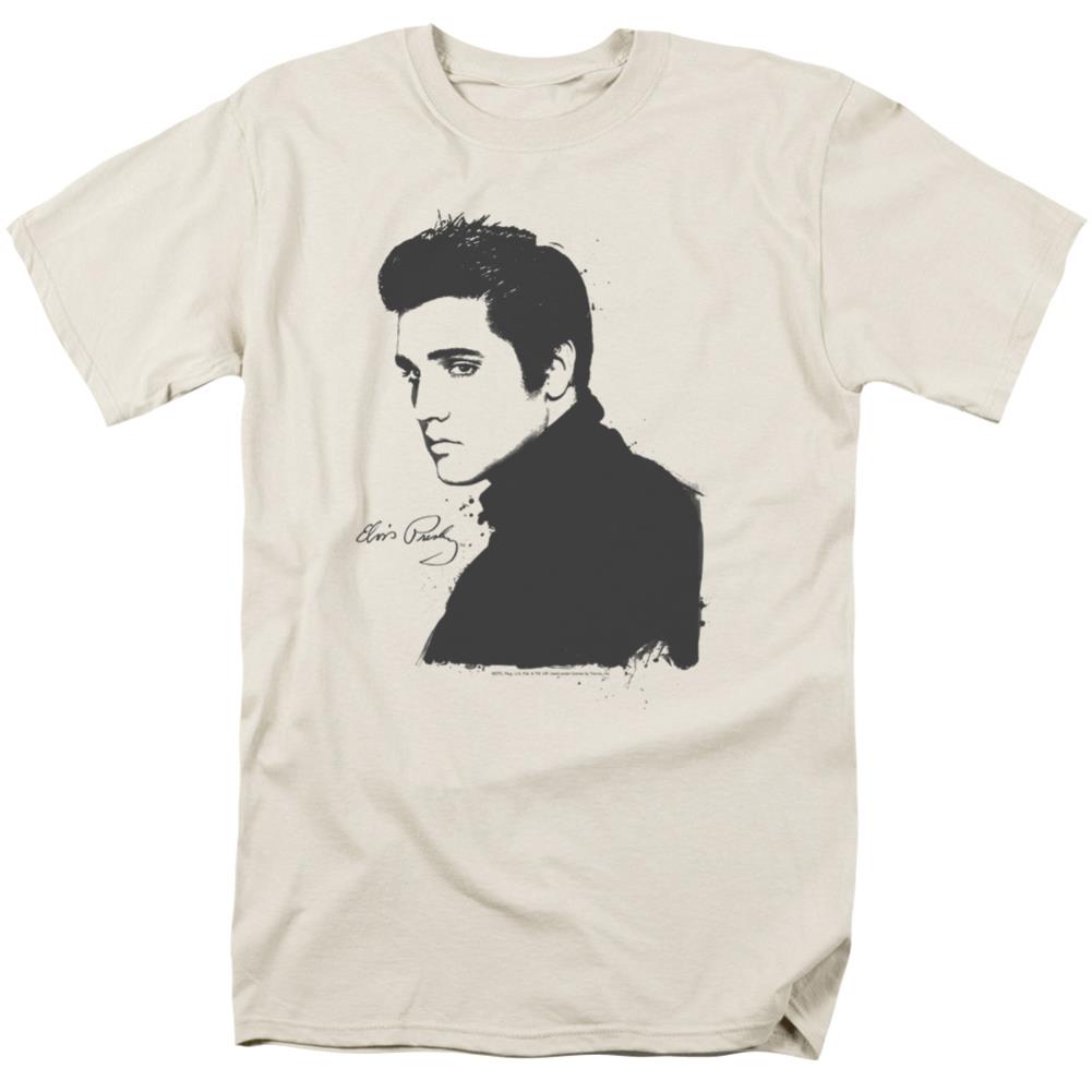 Elvis Presley Black Paint Men's 18/1 Cotton Short-Sleeve T-Shirt