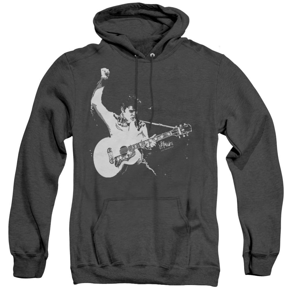 Elvis Presley Black&White Guitarman Men's Pull-Over Hoodie