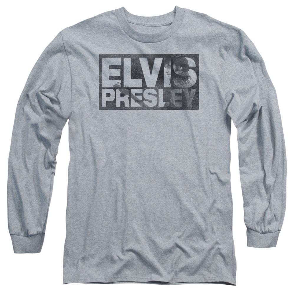 Elvis Presley Block Letters Men's 18/1 Cotton Long-Sleeve T-Shirt