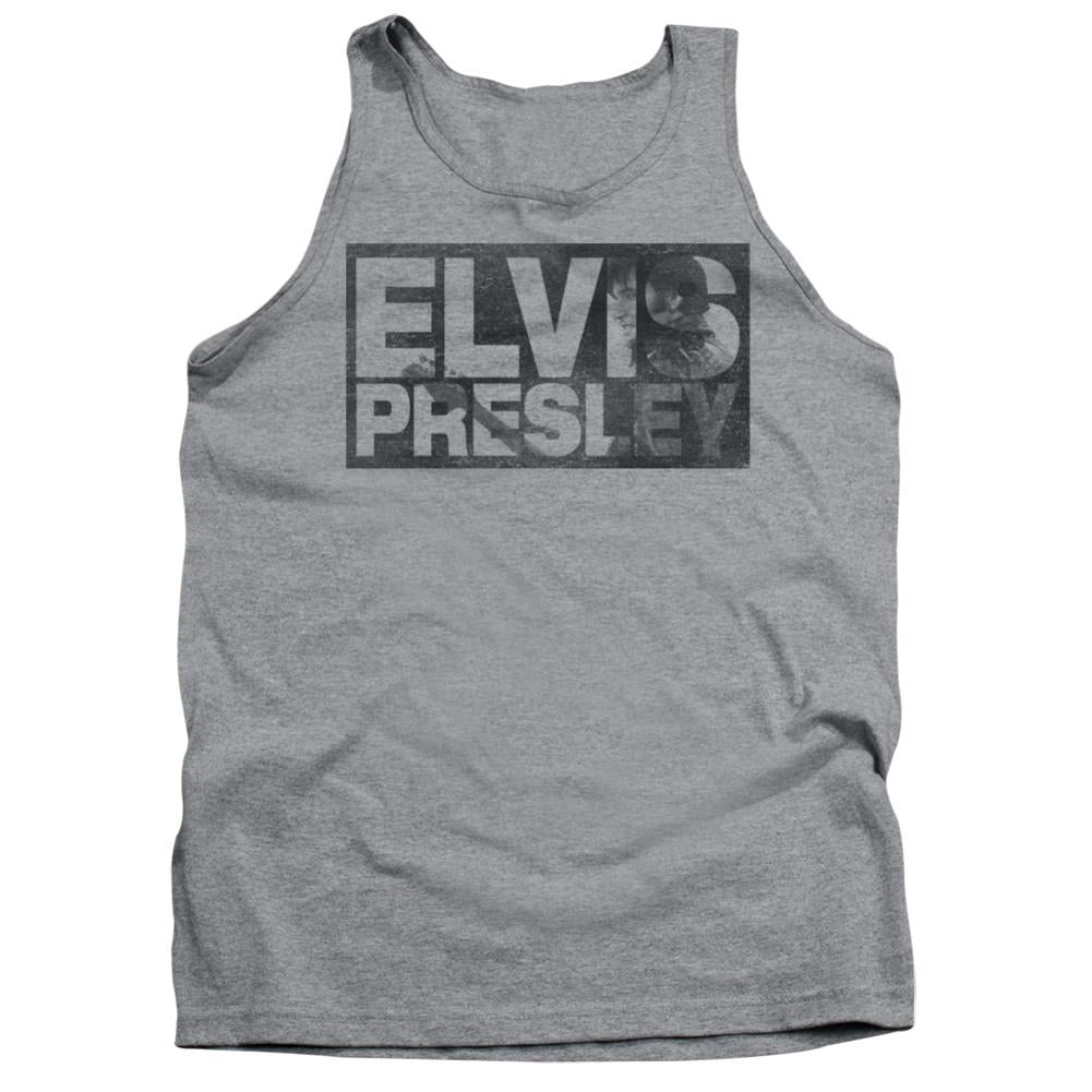 Elvis Presley Block Letters Men's 18/1 Cotton Tank Top