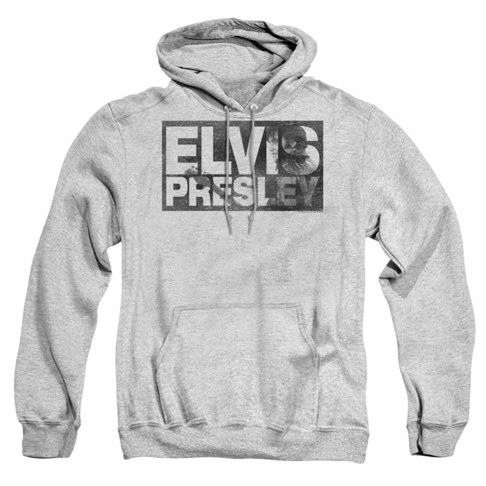 Elvis Presley Block Letters Men's Pull-Over 75 25 Poly Hoodie