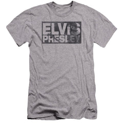 Elvis Presley Block Letters Men's Ultra-Soft 30/1 Cotton Slim Short-Sleeve T-Shirt