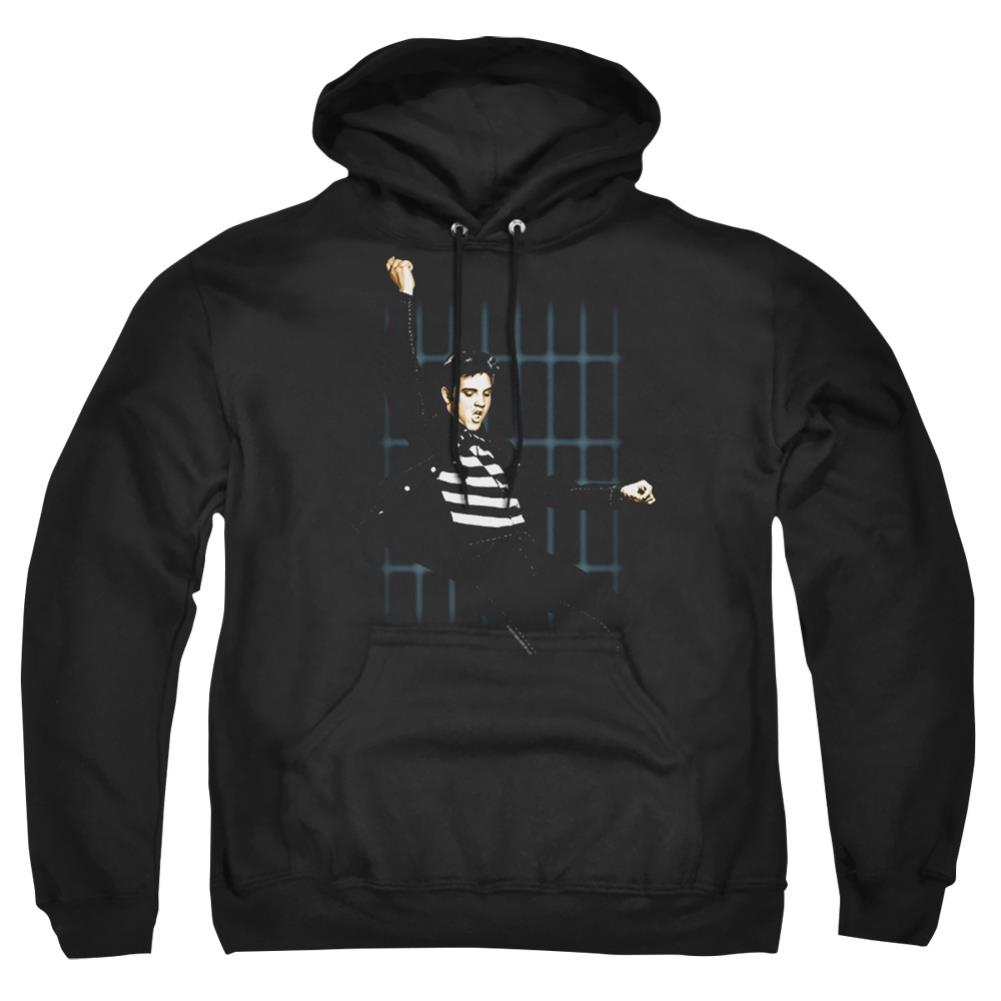 Elvis Presley Blue Bars Men's Pull-Over 75 25 Poly Hoodie