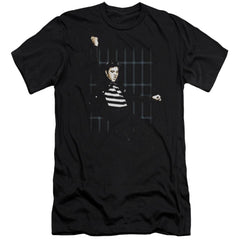 Elvis Presley Blue Bars Men's Ultra-Soft 30/1 Cotton Slim Short-Sleeve T-Shirt