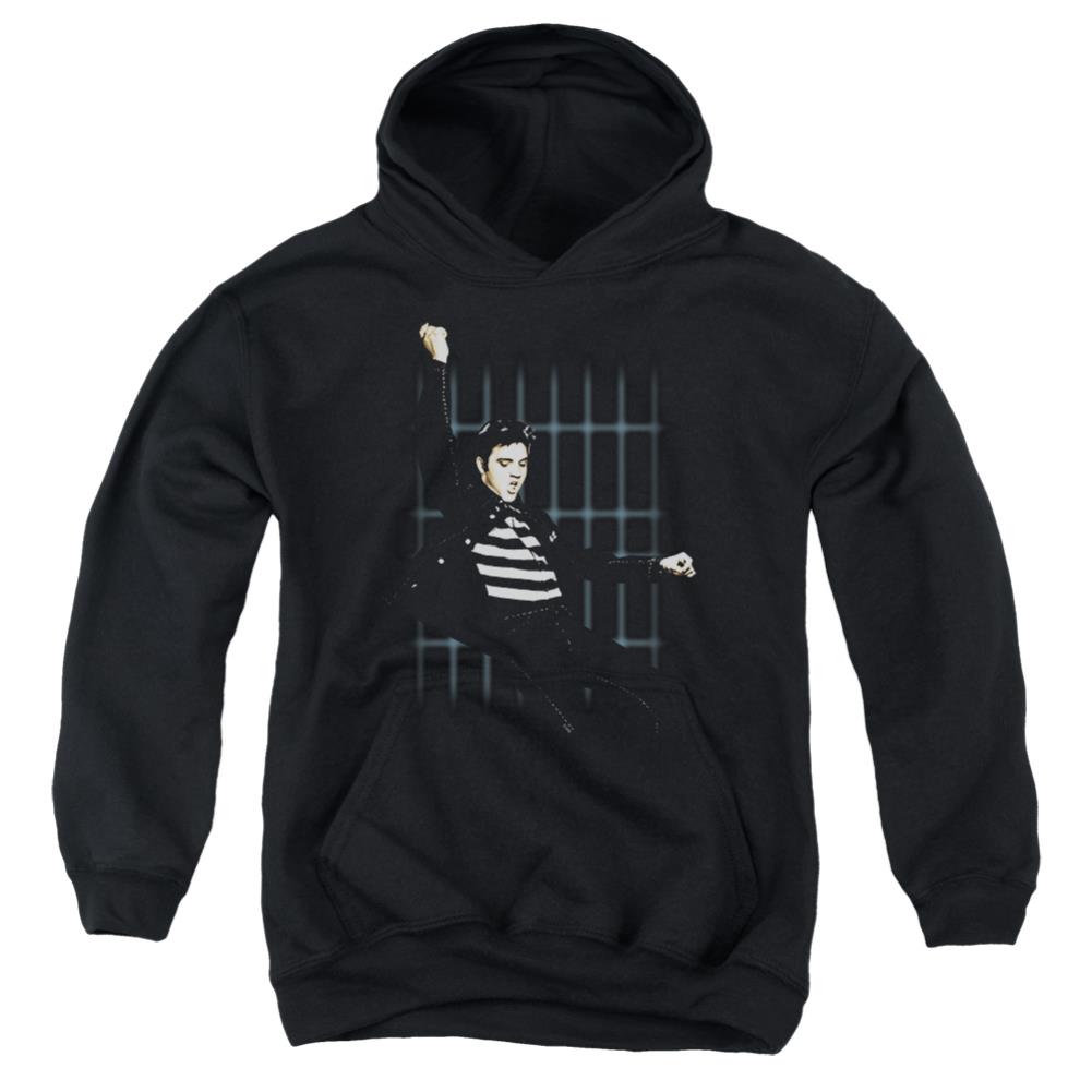 Elvis Presley Blue Bars Youth Cotton Poly Pull-Over Hoodie