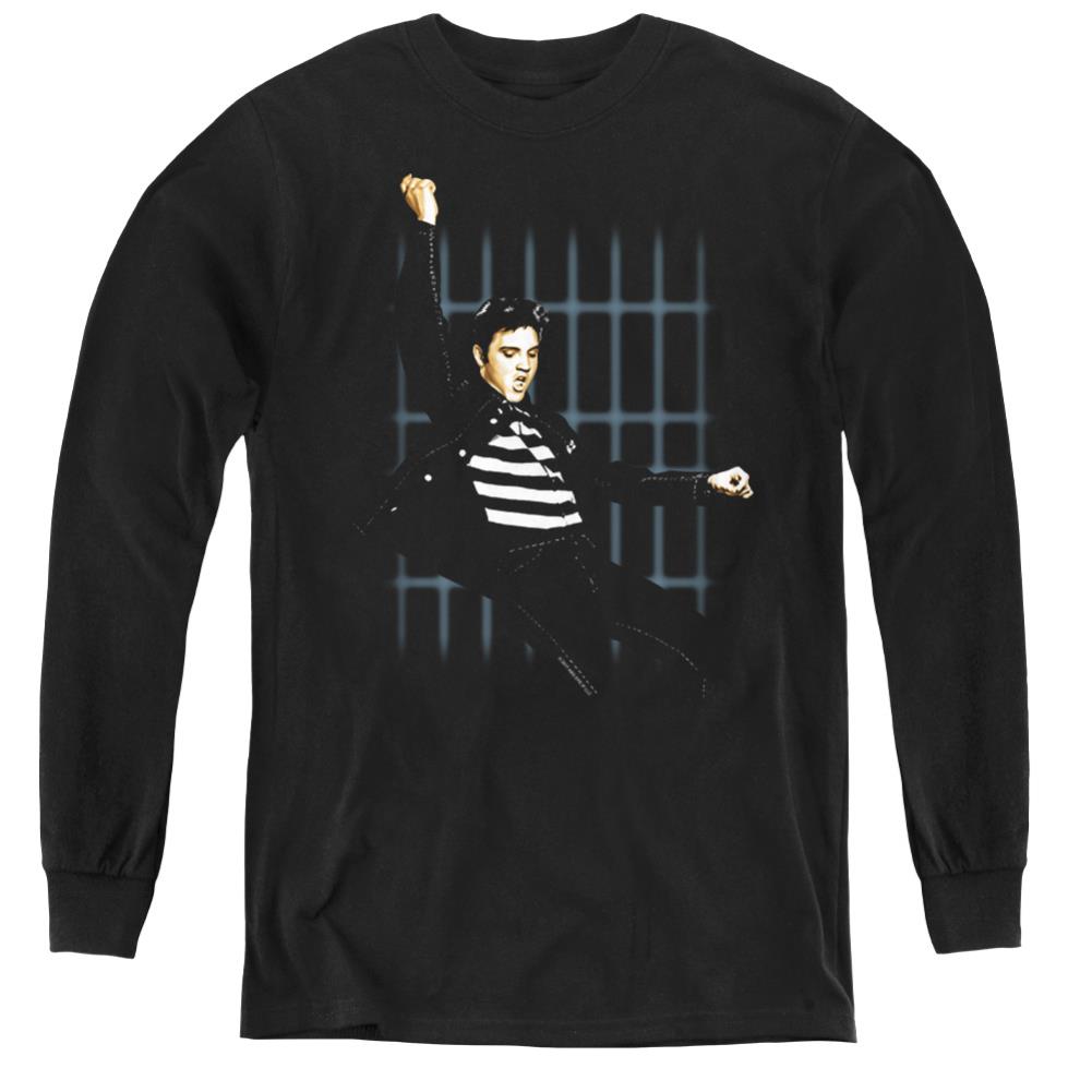 Elvis Presley Blue Bars Youth Long-Sleeve T-Shirt