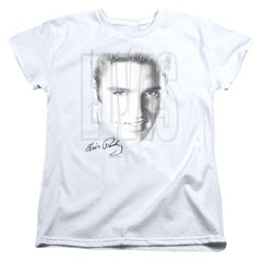 Elvis Presley Blue Eyes Women's 18/1 Cotton Short-Sleeve T-Shirt