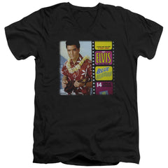 Elvis Presley Blue Hawaii Album Men's 30/1 Cotton Slim V-Neck T-Shirt