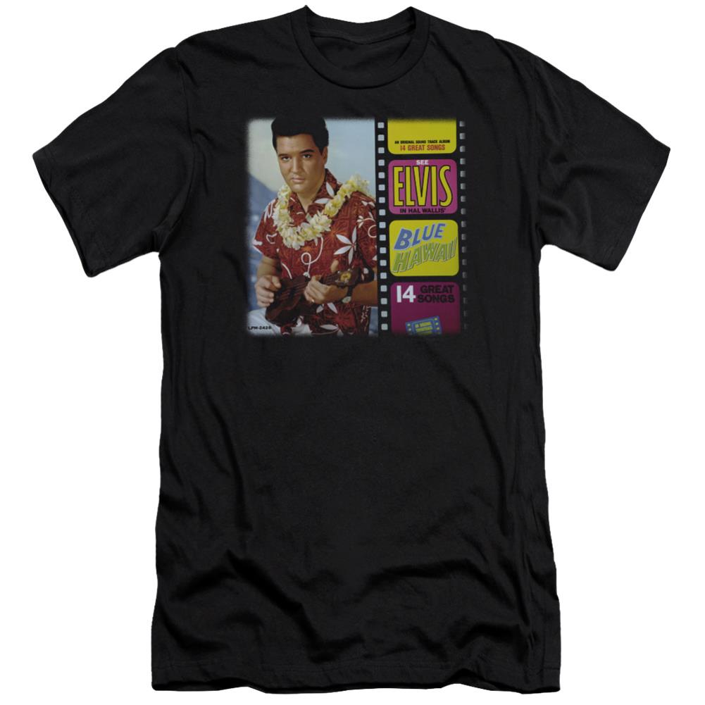 Elvis Presley Blue Hawaii Album Men's Ultra-Soft 30/1 Cotton Slim Short-Sleeve T-Shirt