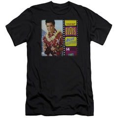 Elvis Presley Blue Hawaii Album Men's Ultra-Soft 30/1 Cotton Slim Short-Sleeve T-Shirt