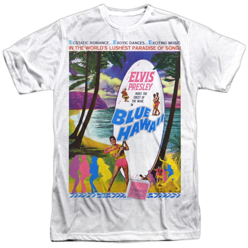 Elvis Presley Blue Hawaii Men's Regular Fit Polyester Short-Sleeve T-Shirt