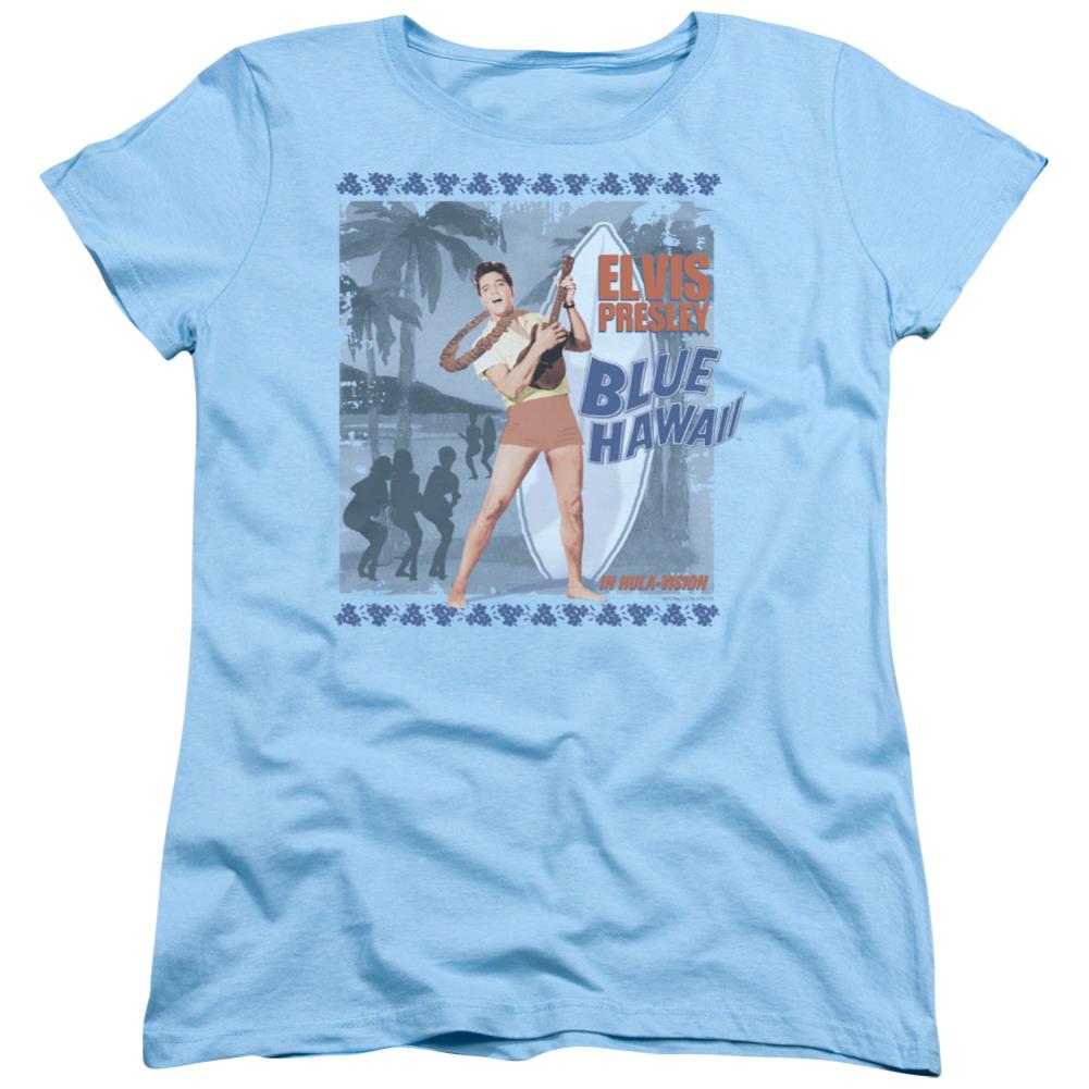 Elvis Presley Blue Hawaii Poster Women's 18/1 Cotton Short-Sleeve T-Shirt