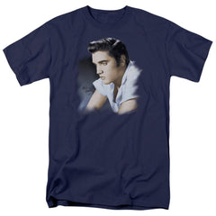 Elvis Presley Blue Profile Men's 18/1 Cotton Short-Sleeve T-Shirt
