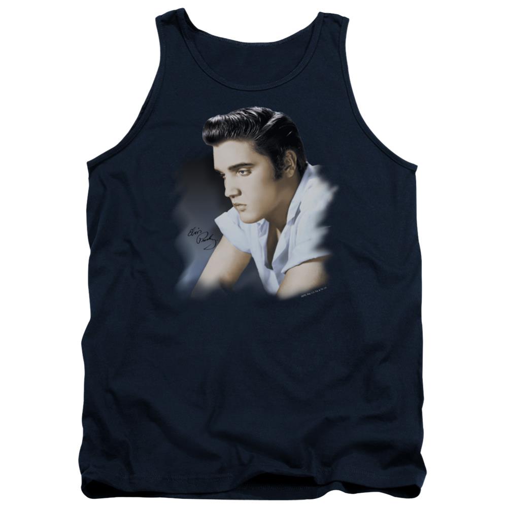 Elvis Presley Blue Profile Men's 18/1 Cotton Tank Top