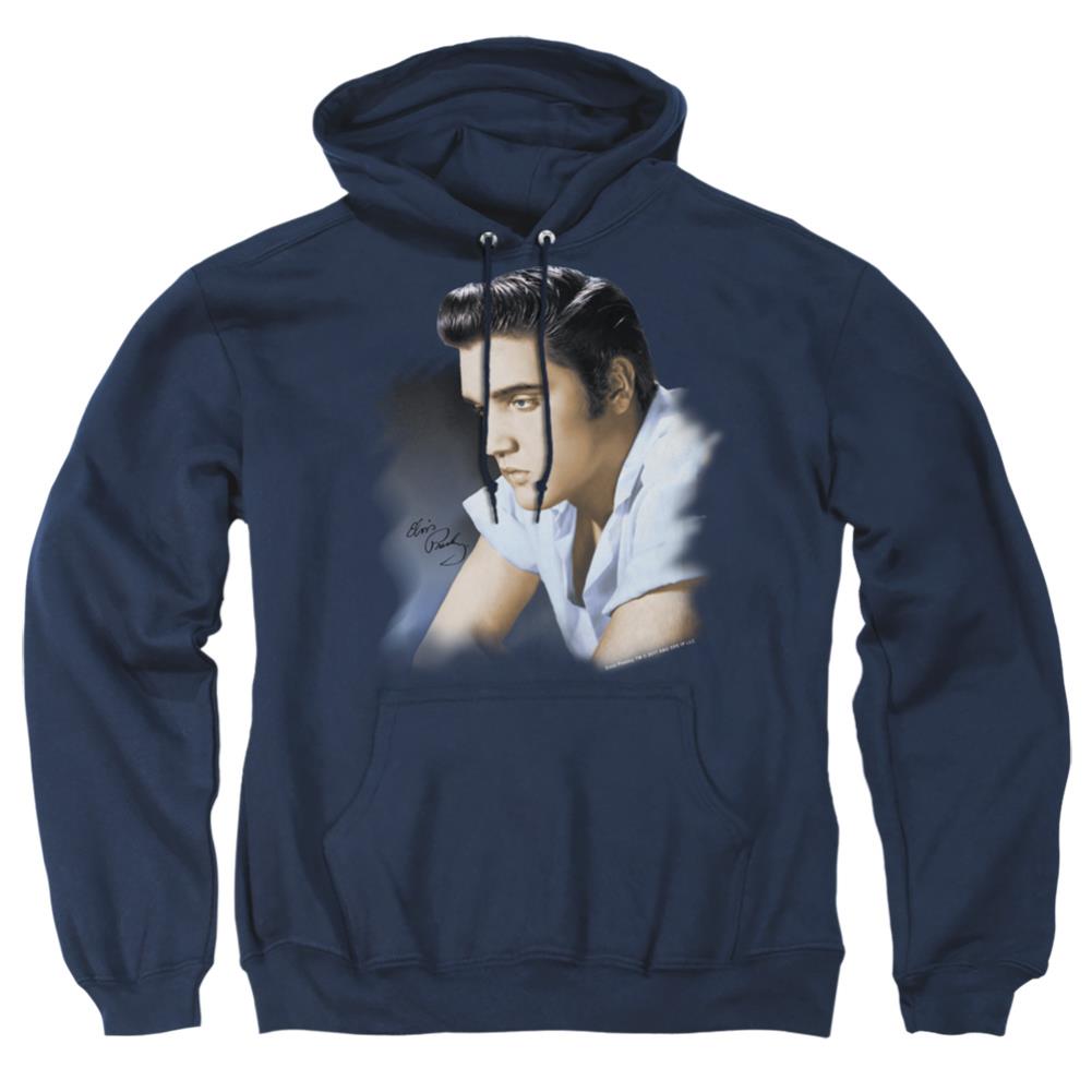 Elvis Presley Blue Profile Men's Pull-Over 75 25 Poly Hoodie