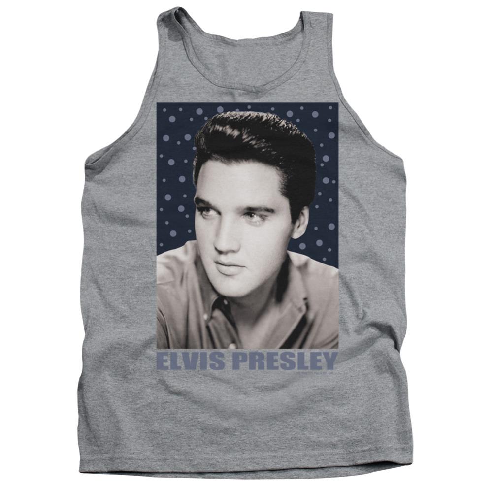 Elvis Presley Blue Sparkle Men's 18/1 Cotton Tank Top