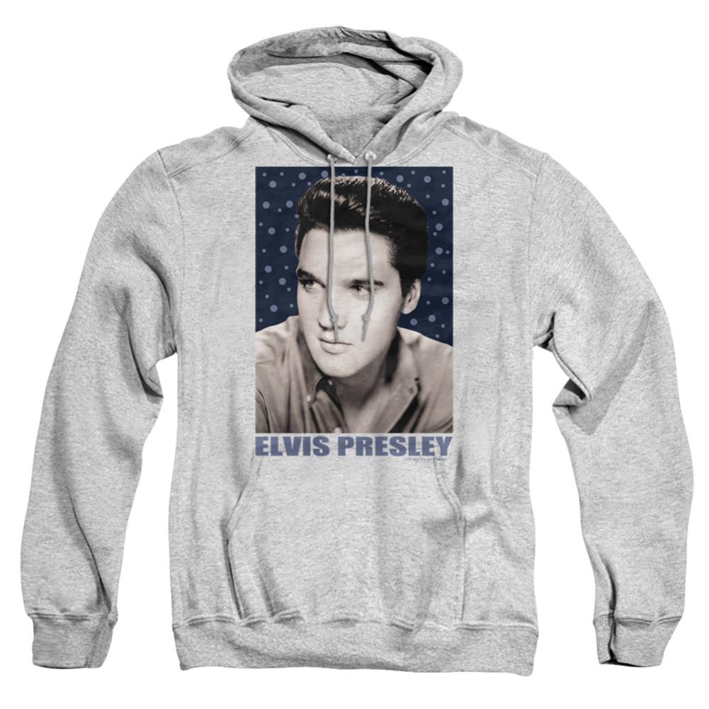 Elvis Presley Blue Sparkle Men's Pull-Over 75 25 Poly Hoodie