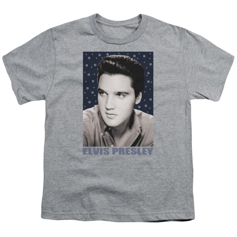 Elvis Presley Blue Sparkle Youth 18/1 100% Cotton Short-Sleeve T-Shirt
