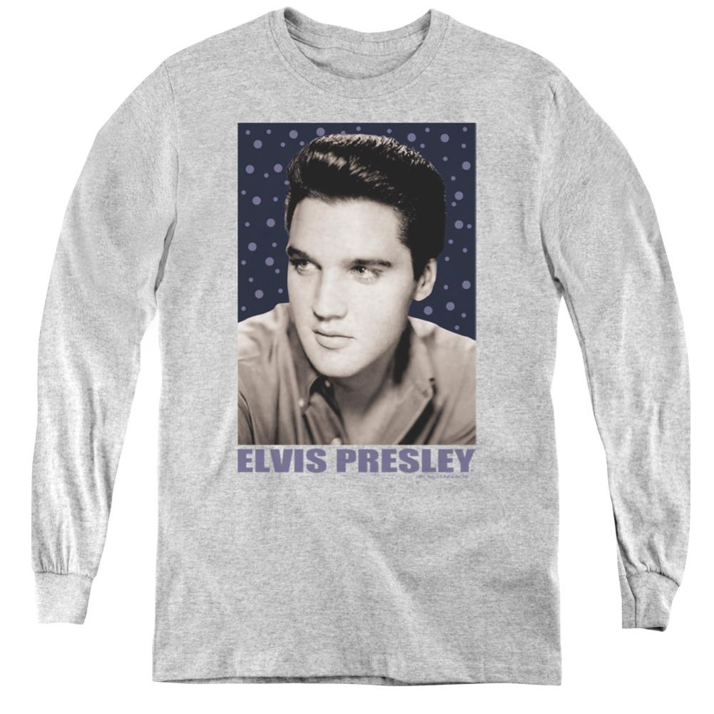 Elvis Presley Blue Sparkle Youth Long-Sleeve T-Shirt