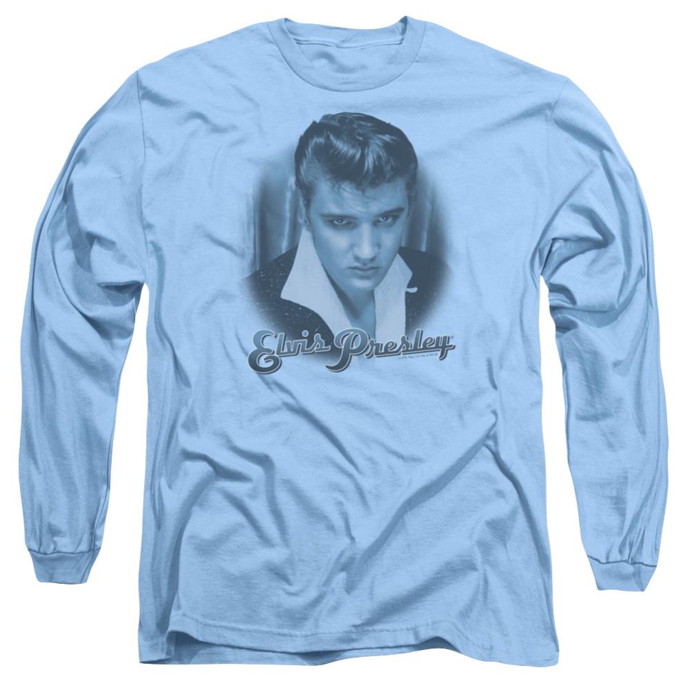 Elvis Presley Blue Suede Fade Men's 18/1 Cotton Long-Sleeve T-Shirt
