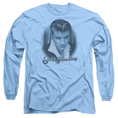 Elvis Presley Blue Suede Fade Men's 18/1 Cotton Long-Sleeve T-Shirt