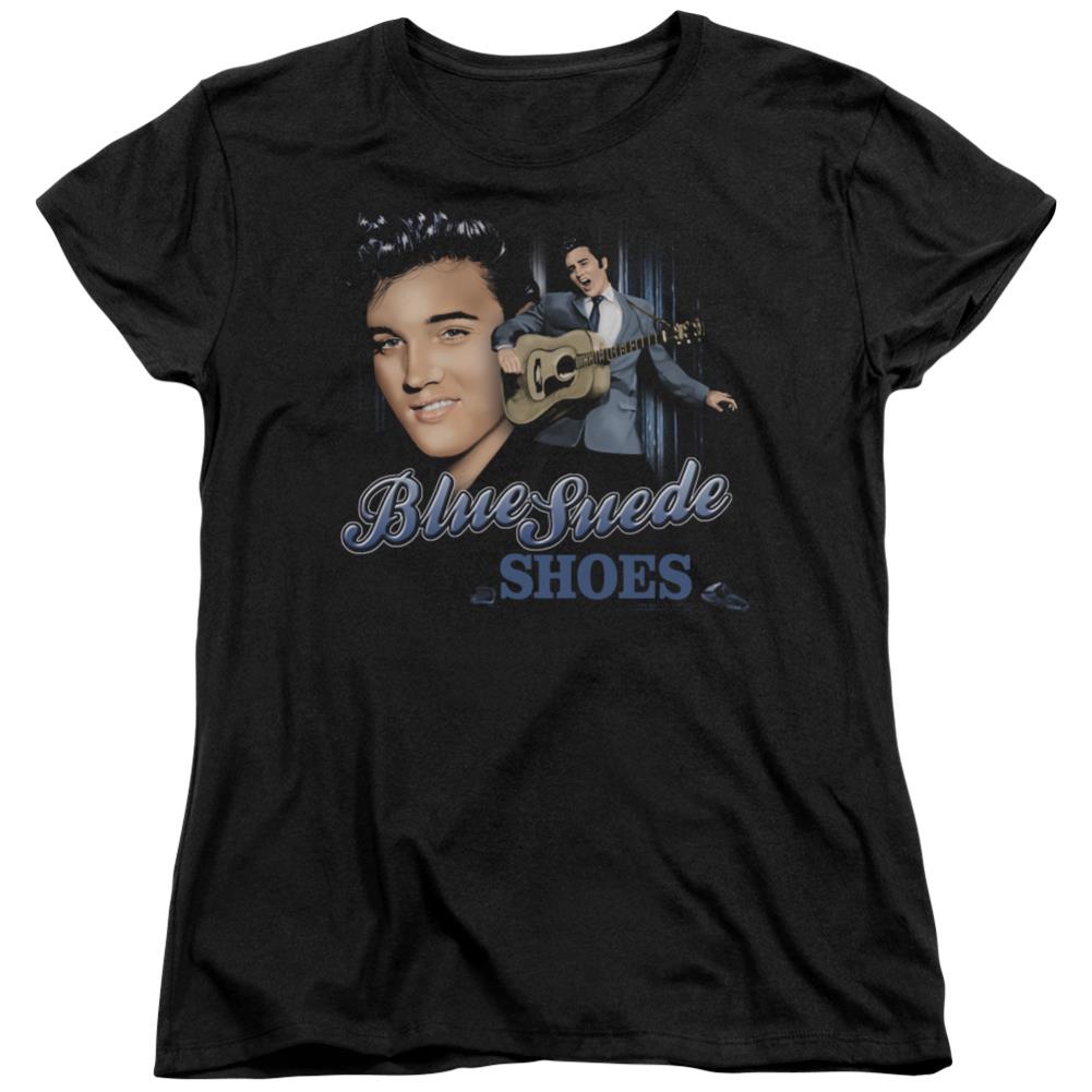 Elvis Presley Blue Suede Shoes Women's 18/1 Cotton Short-Sleeve T-Shirt