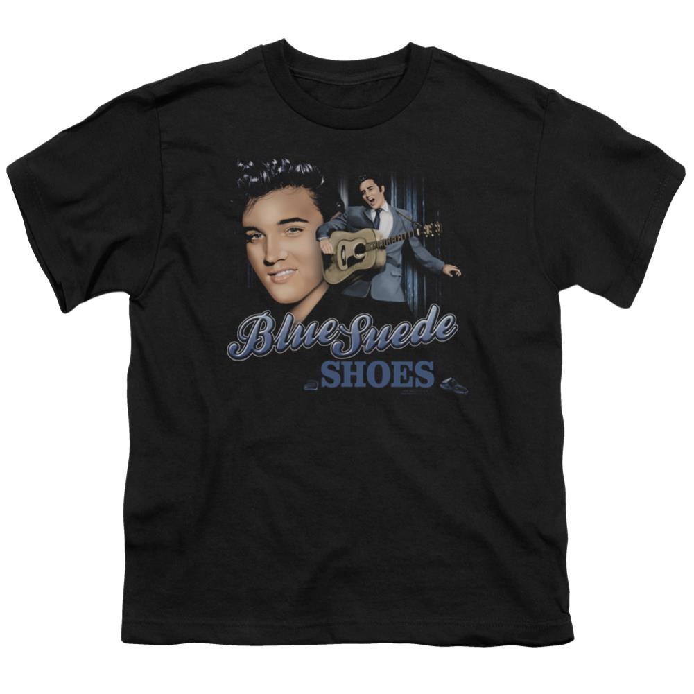 Elvis Presley Blue Suede Shoes Youth 18/1 100% Cotton Short-Sleeve T-Shirt